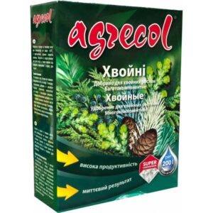 Водорастворимое многокомпонентное минеральное удобрение для хвойных растений 200 г Agrecol